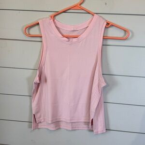 Lululemon light pink train to be tank top women's size 4